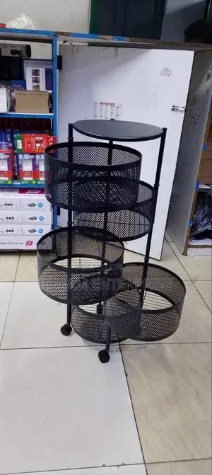 5-Tier Rotating Metal Display/Fruit Basket Stand