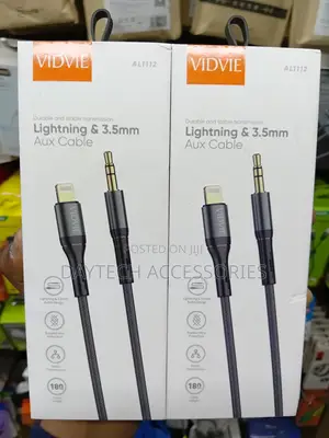 VIDVIE AL-1112 Lightning to AUX 3.5MM Cable - Black