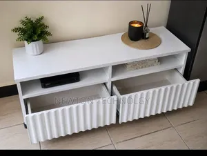 Imported Executive TV Stand With Shelves and Cabinet