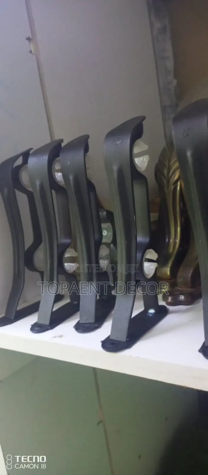 Black Curtain Rods Brackets With Double Clips