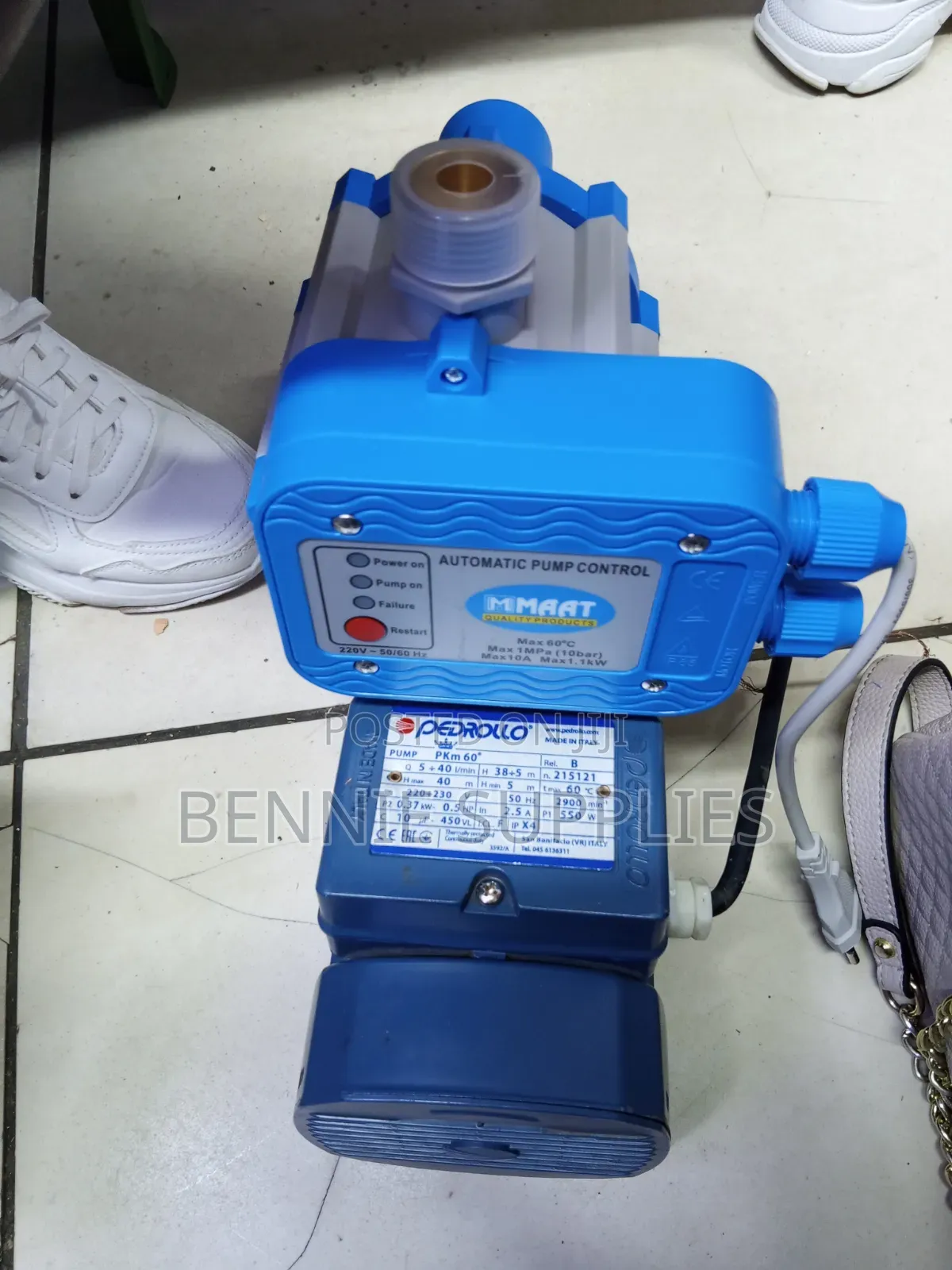 Pedrollo 0.5 HP Water Pump+ Controller