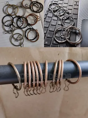 Curtain Rod Accessories Metallic Round Curtain Rings