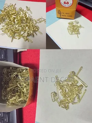 Metal Curtain Hooks Drapery Accessories Box of 100 Pieces