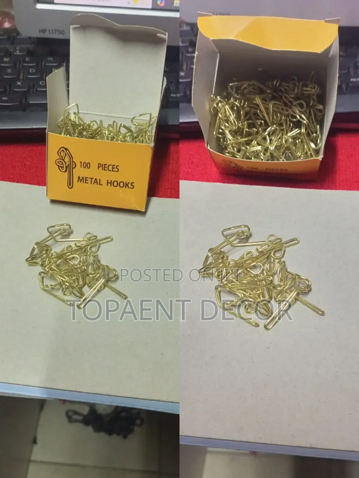 A Hundred Pieces Box Drapery Metal Curtain Hooks