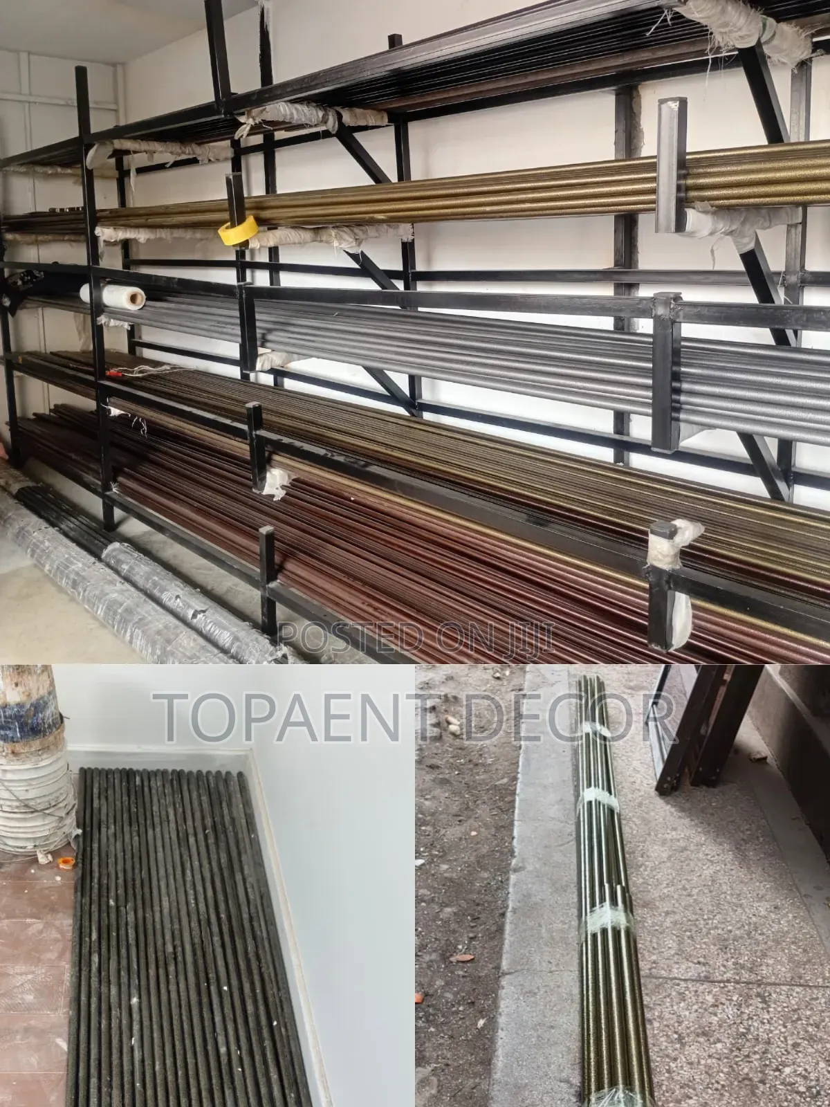 Jua Kali Powder Coated Curtain Rod Poles