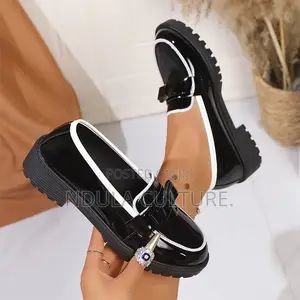Women Glossy (Wetlook) Chunky Loafers