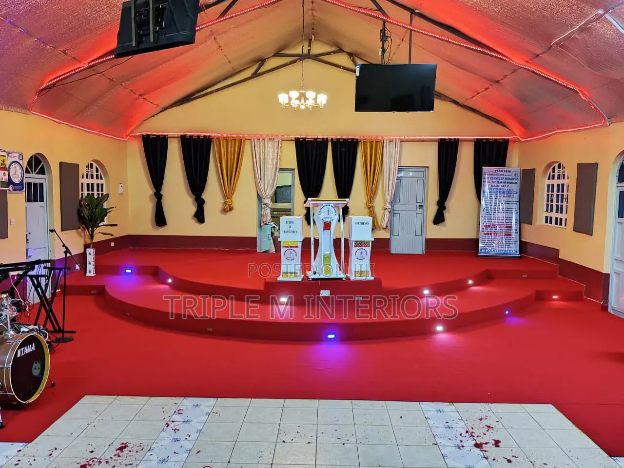 Premium Wall to Wall Carpet 4mm Delta Carpet for Churches, Offices