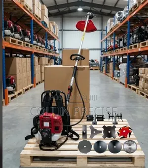 Dodge USA 4-Stroke Backpack Brush Cutter- With Tiller and Weeder 8pcs
