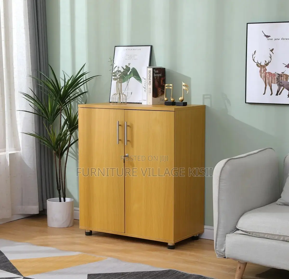 Office Furniture; 2-Door Credenza Storage Cabinet