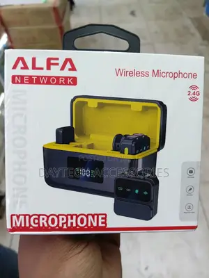 An Alfa Network Wireless Microphone Set.