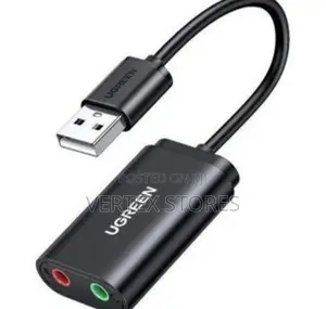 UGREEN US205 USB 2.0 to 3.5mm Headphone External Sound Adapter (Black)