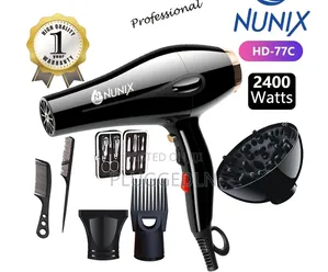 Nunix HD-77c Blowdry With Accessories & Manicure Set