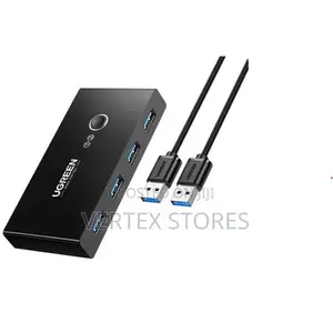 UGREEN US216 2 in 4 Out USB 3.0 Sharing Switch Box - Black