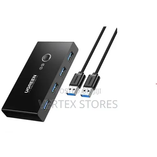 UGREEN US216 2 in 4 Out USB 3.0 Sharing Switch Box - Black