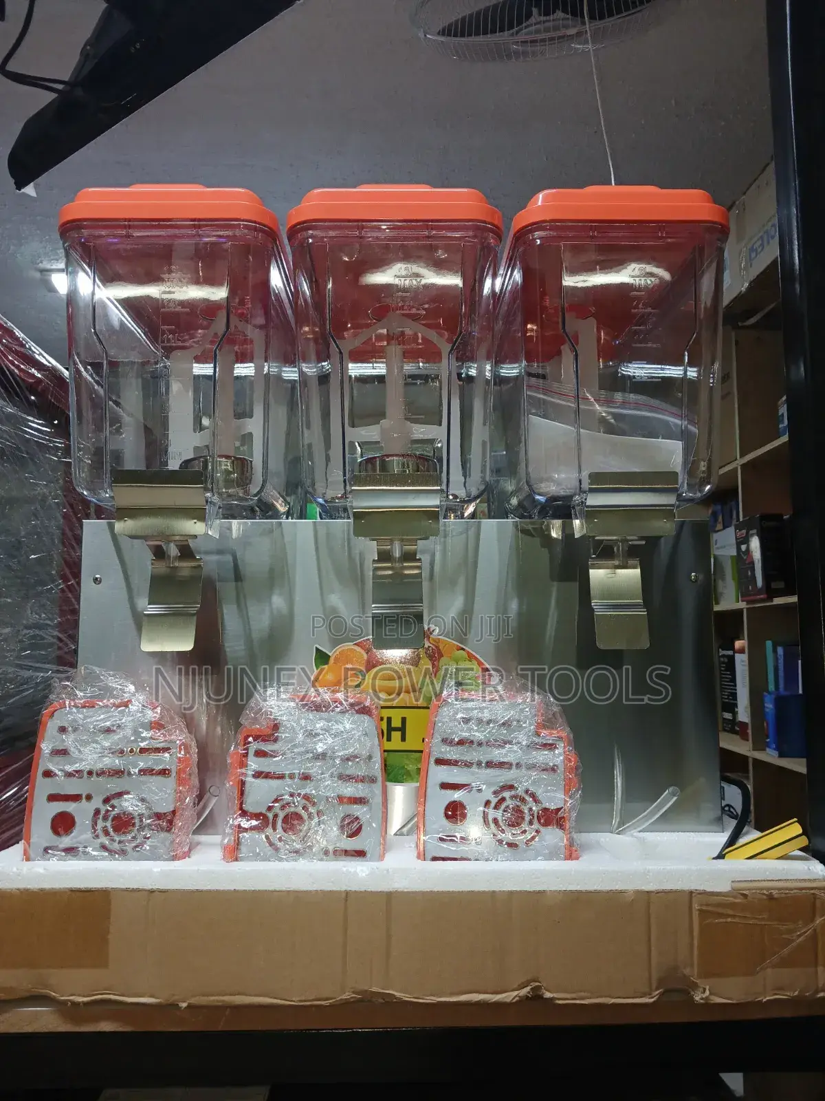 Commercial Triple-Tank Electric Juice Dispenser