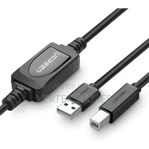 UGREEN US122 USB 2.0 a Male to B Male Active Printer Cable 15m (Black)
