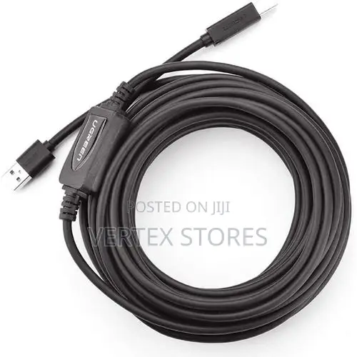 UGREEN US122 USB 2.0 a Male to B Male Active Printer Cable 15m (Black)
