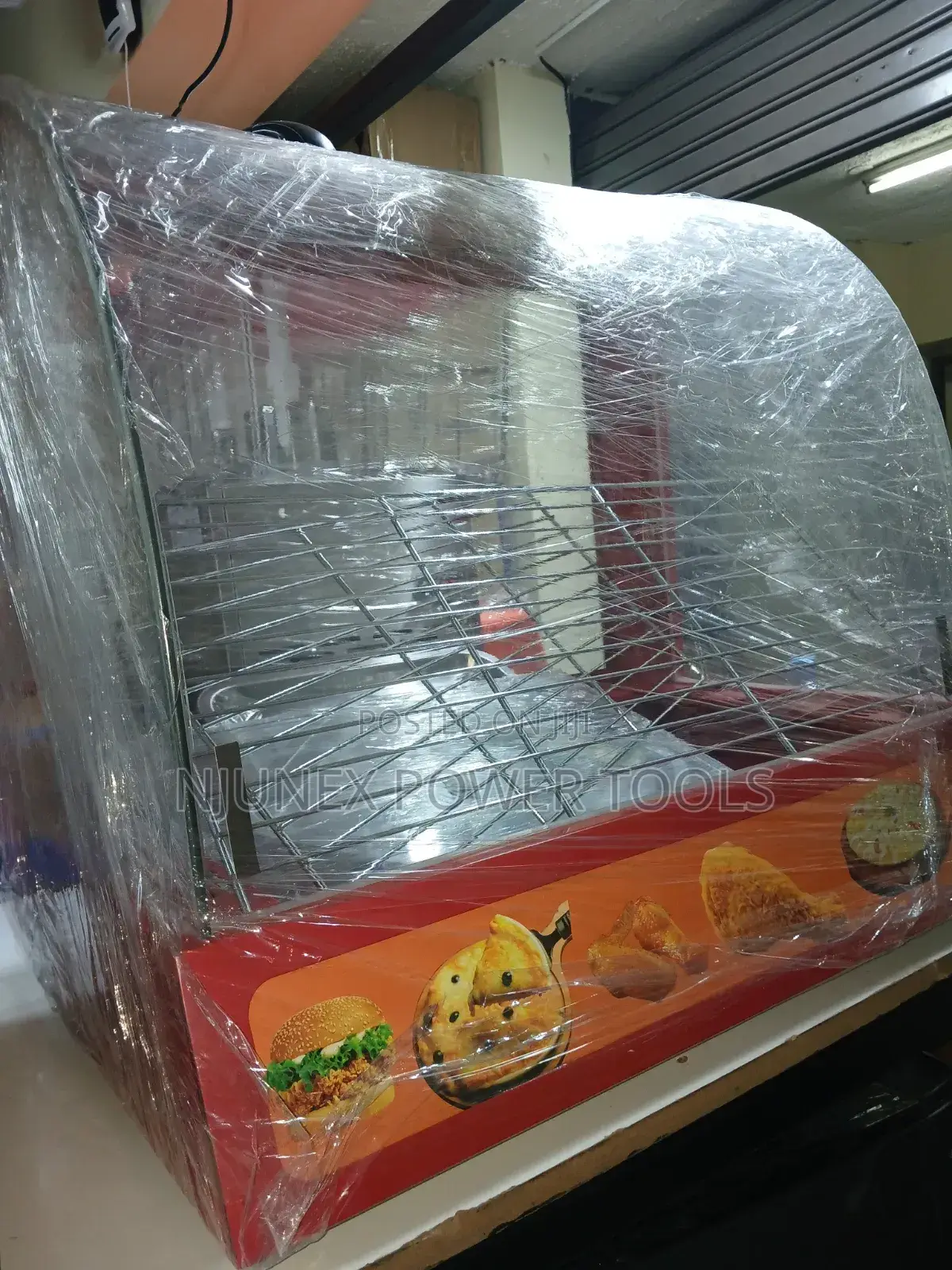 Commercial Curved-Glass Electric Food Warmer and Display Cabinet