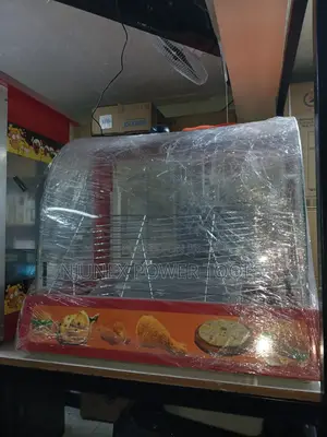 Commercial Curved-Glass Electric Food Warmer and Display Cabinet
