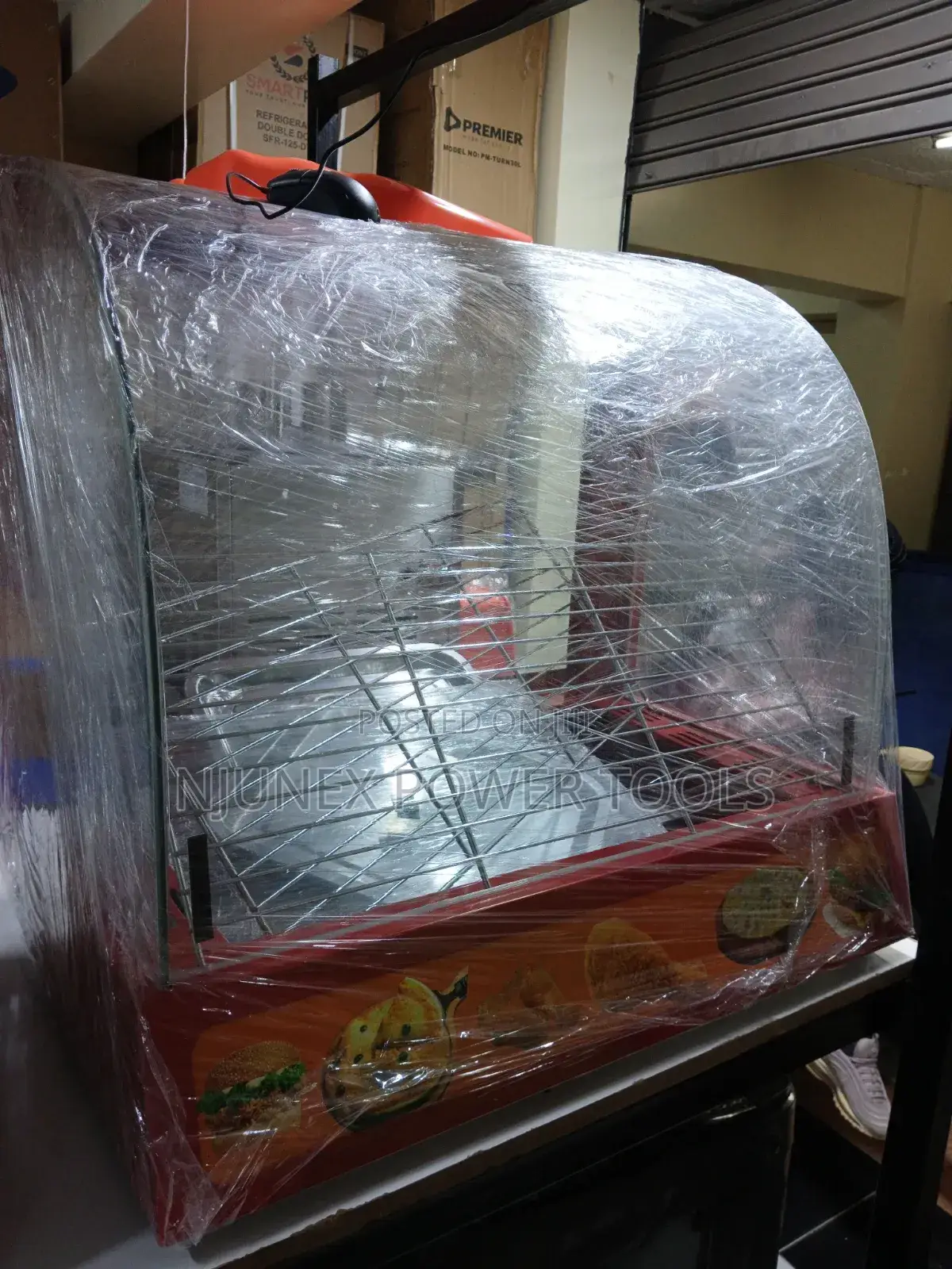 Commercial Curved-Glass Electric Food Warmer and Display Cabinet