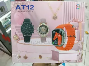 AT12 Fashion Smartwatch – Smart Wearable + Jewelry Bundle for Women