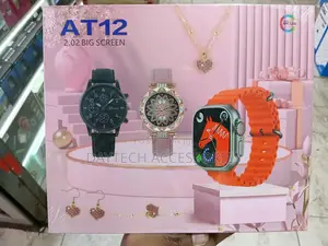 AT12 Fashion Smartwatch – Smart Wearable + Jewelry Bundle for Women