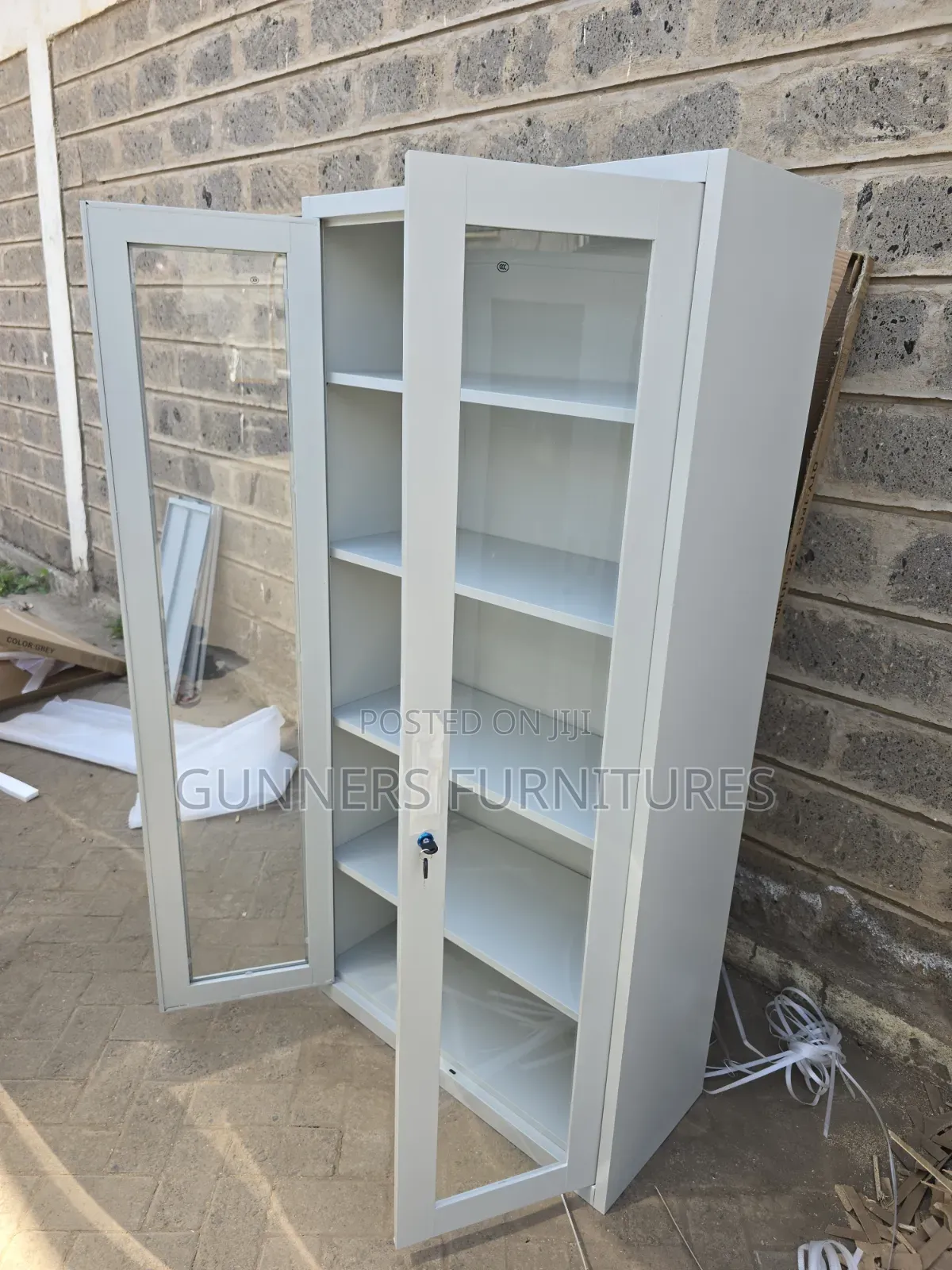 2 Doors Glass Fronted File Cabinet