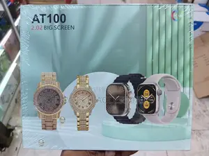 AT100 Couple's Smart Watches Gift Set.