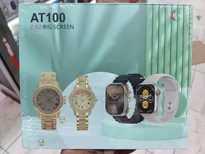AT100 Couple's Smart Watches Gift Set.