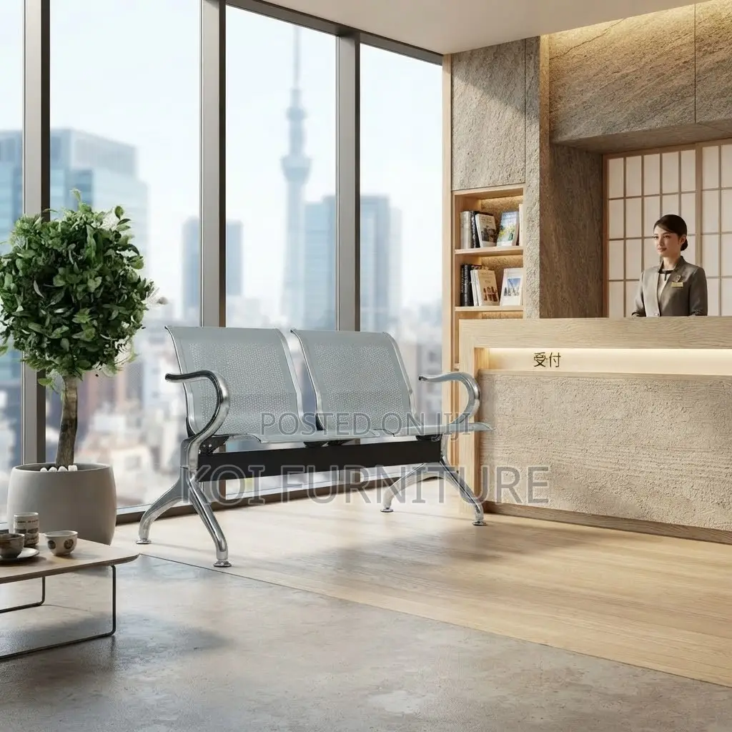 Office Benches; Metallic Two Seaters Reception Modern Benches