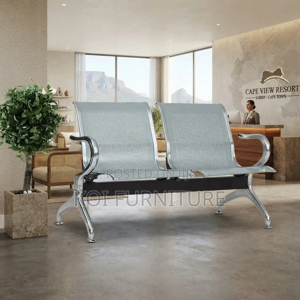 Office Benches; Metallic Two Seaters Reception Modern Benches