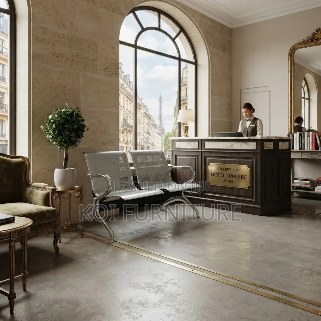 Office Benches; Metallic Two Seaters Reception Modern Benches