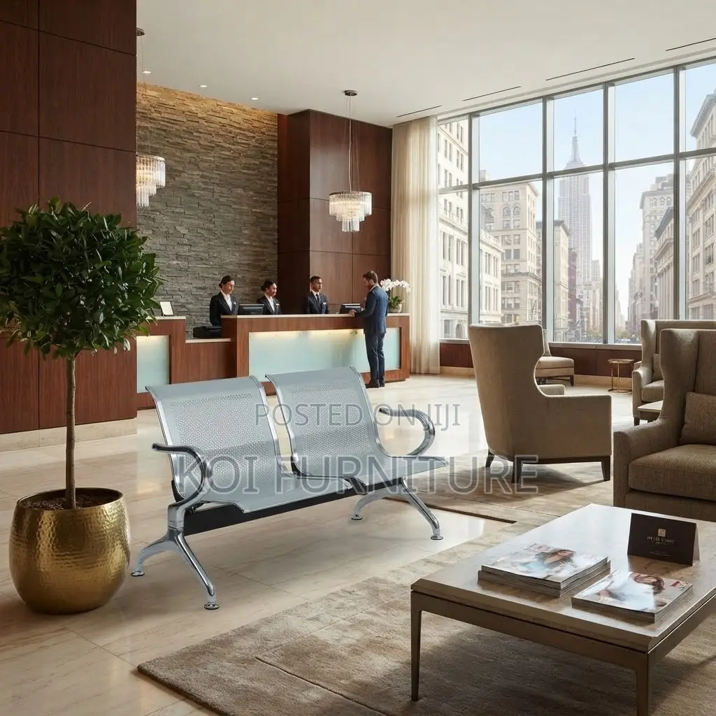 Office Benches; Metallic Two Seaters Reception Modern Benches