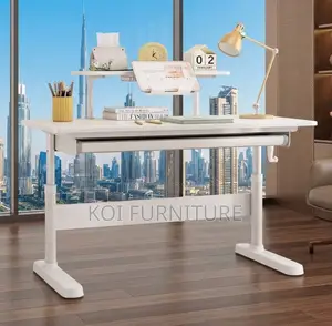 Office Desk; White Home Office Manual Height Standing Desk