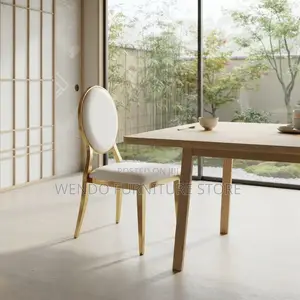 Home Chairs; Armless Brown Golden Dining Chairs