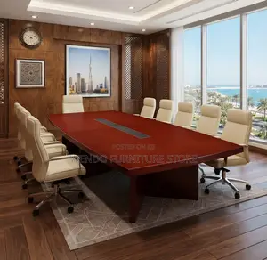 Boardroom Table; 3 Meters Mahogany Staff Meeting Boardroom Tables