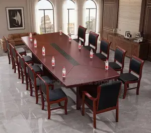 Boardroom Table; 3 Meters Mahogany Staff Meeting Boardroom Tables