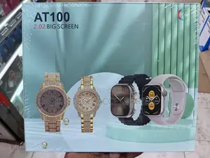 AT100 2.02 Big Screen Couple's Smart Watch Gift Set.