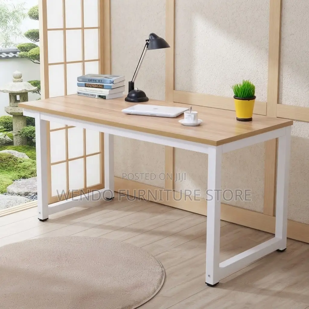 Office Desk; 1400MM Metallic Framed Wooden Home Office Tables
