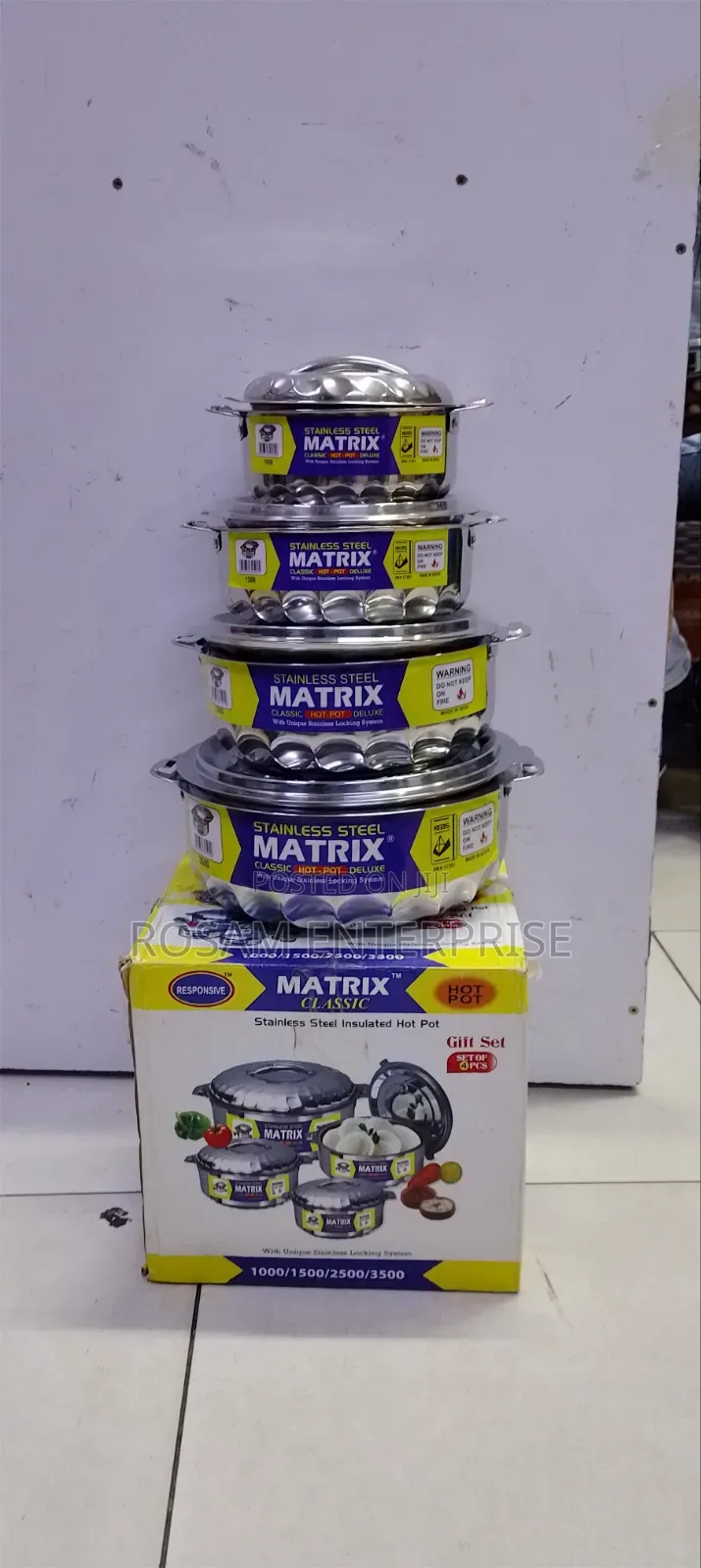 4 PCS Matrix Stainless Steel Classic Hot Pot Deluxe
