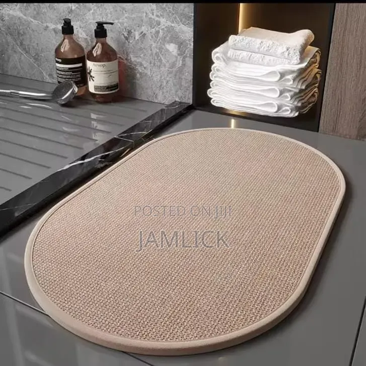 Linen Super Absorbent Bathroom Mat — Av