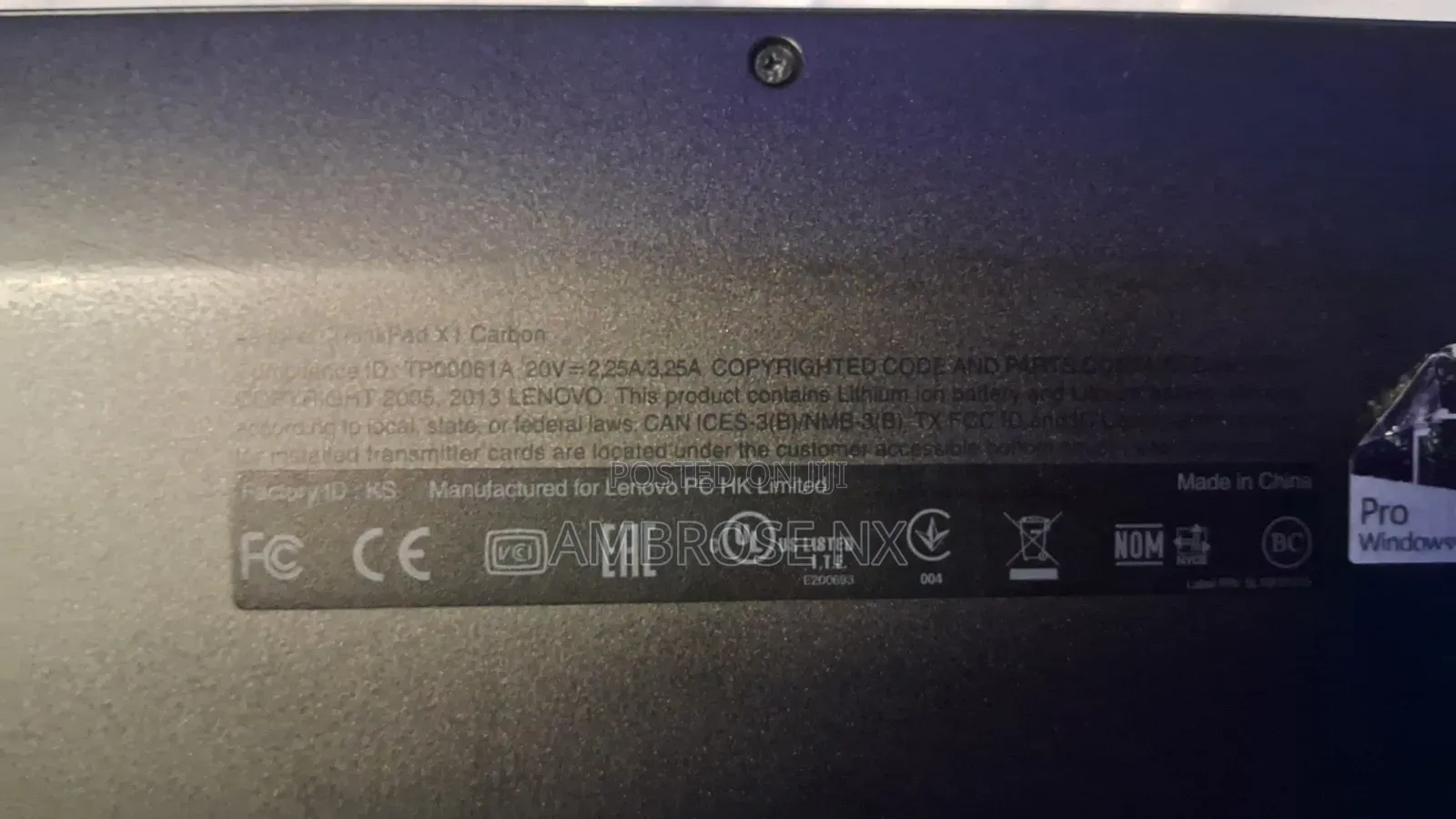 Laptop Lenovo ThinkPad X1 Carbon 8GB Intel Core i7 SSD 256GB