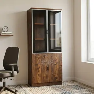 Modern 2-Door Office Cabinet : Executive Wooden Storage Cabinet