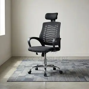 Swivel Visitors Headrest Mesh Chair