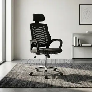 Swivel Visitors Headrest Mesh Chair
