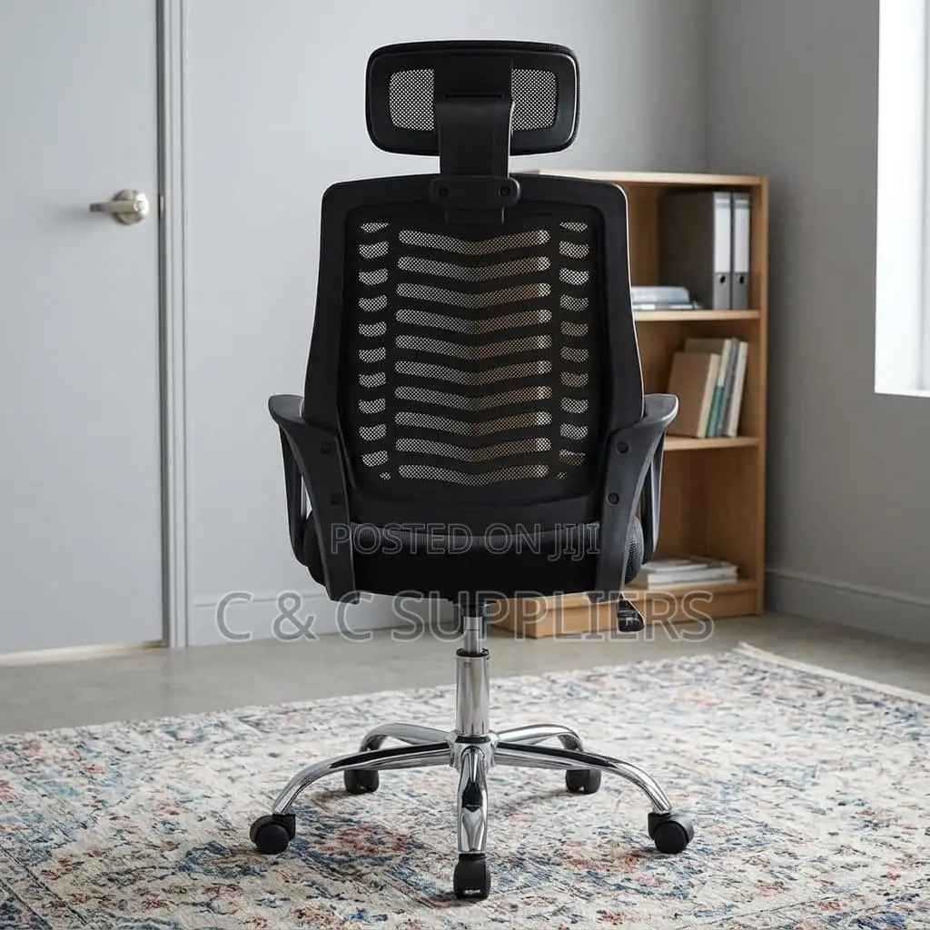 Swivel Visitors Headrest Mesh Chair
