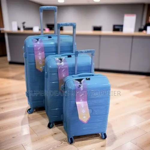 Deal Sale 3PC 3 in 1 Unbreakable Rubber Suitcase Briefcase Travel Bags
