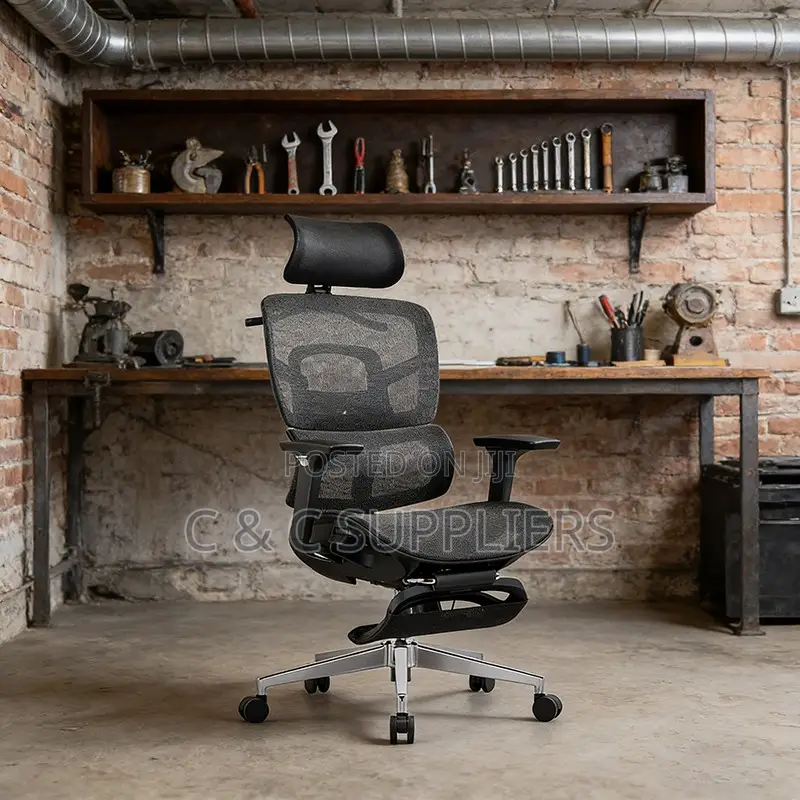 Managers Mesh Executive Seat With Footrest.