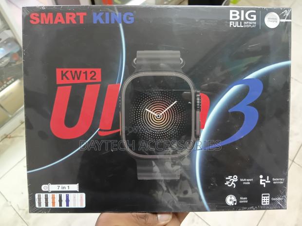 Smart King KW12 U10 7-in-1 Smartwatch Set - Black