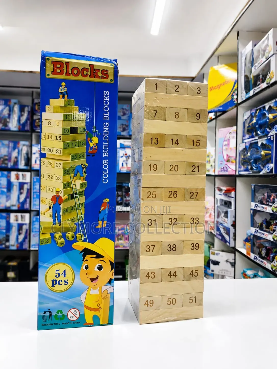 72cm Giant Wooden Jenga Game - 54 Pieces Stacking Tower